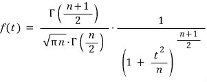 Student t density
