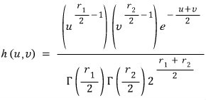 Joint density h(u,v)