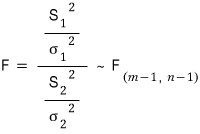 Normalized sample-variance ratio